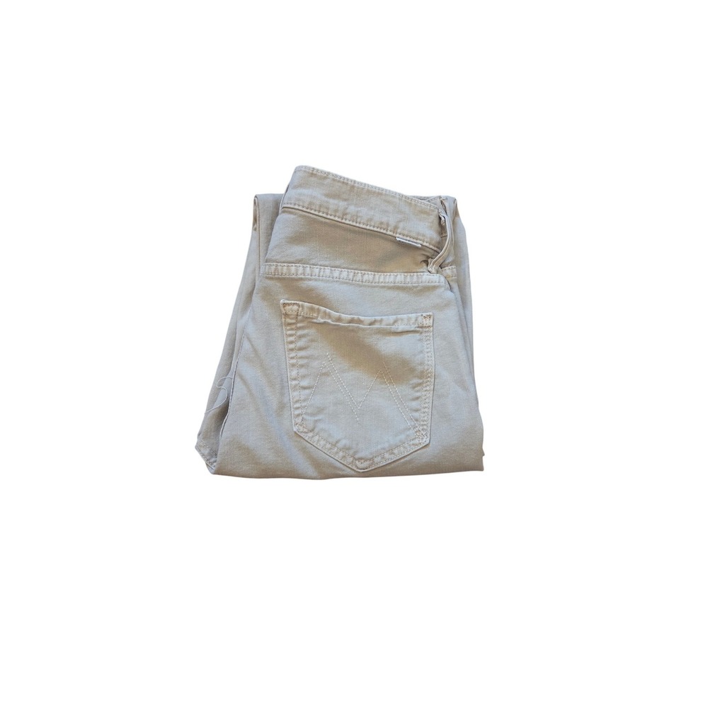 MOTHER The Insider Ankle‎ Fray Jeans Chalk It Up Womens Size 28 cream in color